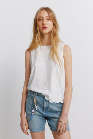 Swiss Sleeveless T-Shirt.