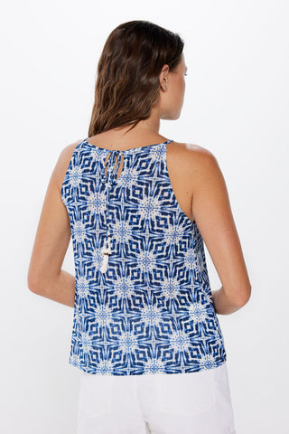 Blusa Cuello Halter con Estampado