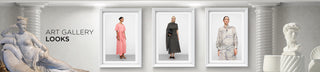Outfit elegante inspirado en galería de arte con siluetas limpias y tonos neutros