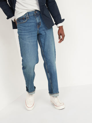 Jeans Holgados Talle Medio con Bolsillos