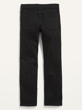 Straight-Leg Built-In Flex Black Jeans for Boys.