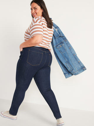 Jeans Ajustados Talle Alto con Bolsillos