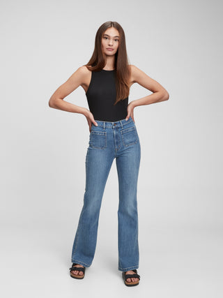 Jeans Acampanados Talle Alto