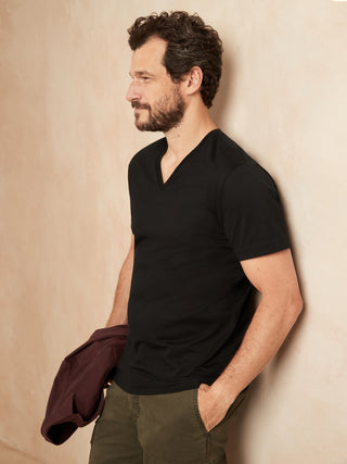 Camiseta Cuello V de Algodón