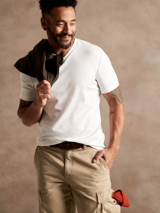 Camiseta Cuello V de Algodón