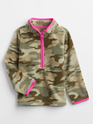 Sudadera con Media Cremallera Estampado, Bebé