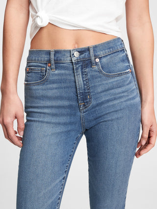 High Rise True Skinny Jeans.