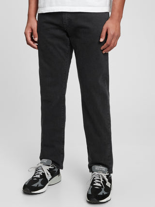 Jeans Recto Talle Medio con Bolsillos