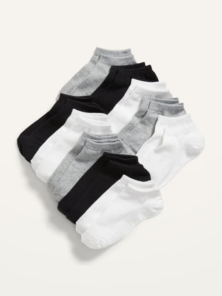 Gender-Neutral Ankle Socks 10-Pack for Kids.