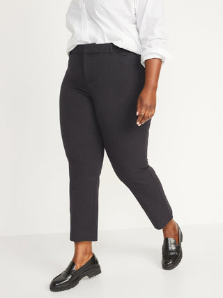 Pantalón Recto Talle Alto con Bolsillos
