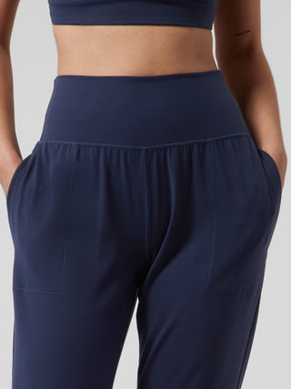 Pantalón Deportivo Talle Alto con Bolsillos