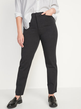 Pantalón Recto Talle Alto con Bolsillos