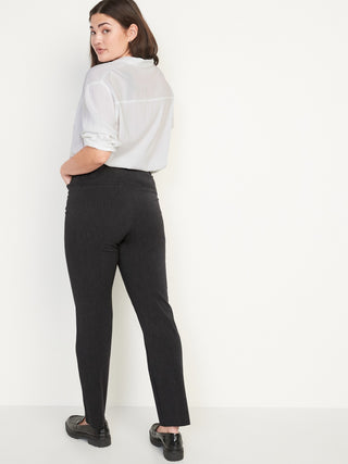 Pantalón Recto Talle Alto con Bolsillos