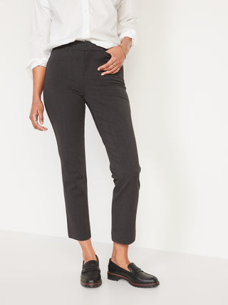 Pantalón Recto Talle Alto con Bolsillos