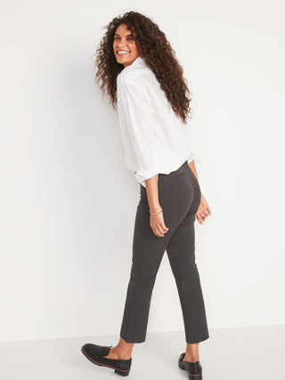 Pantalón Recto Talle Alto con Bolsillos