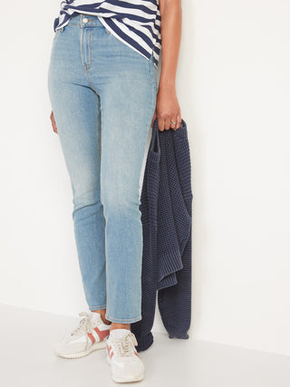 Jeans Ajustado Talle Alto con Bolsillos