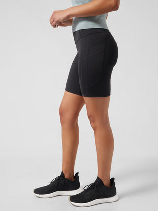 Short Biker Talle Alto con Logo