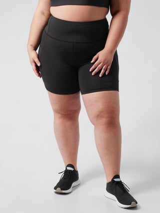 Short Biker Talle Alto con Logo