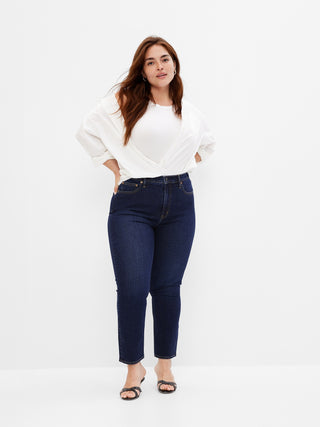 Jeans Talle Alto con Bolsillos Delanteros.