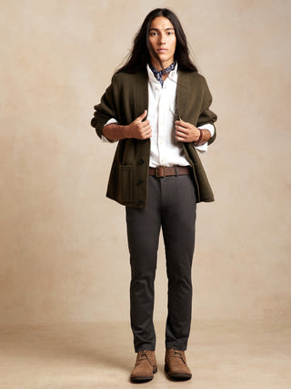 Pantalón Skinny de Algodón con Bolsillos