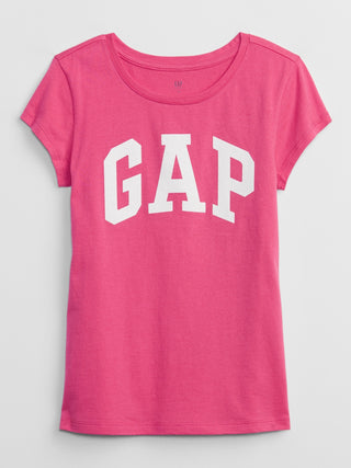 Camiseta Manga Corta con Logo, Niña