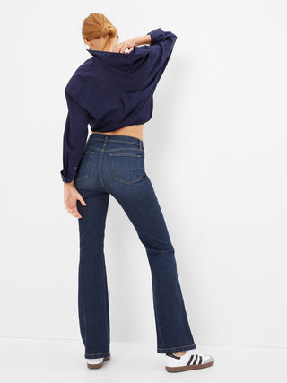Jeans Acampanados Talle Alto con Bolsillos
