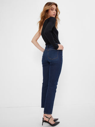 Jeans Talle Alto con Bolsillos Delanteros.