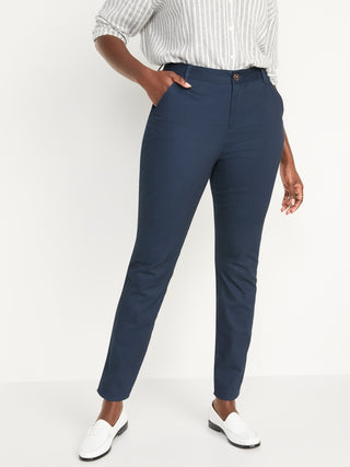 Pantalón Talle Alto con Bolsillos de Algodón