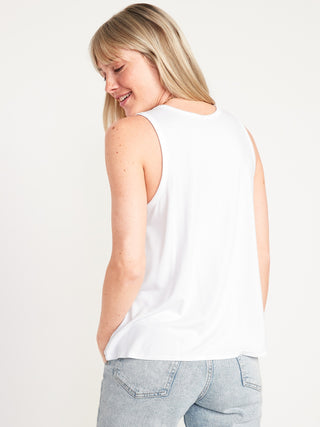 Blusa sin Mangas Cuello Redondo