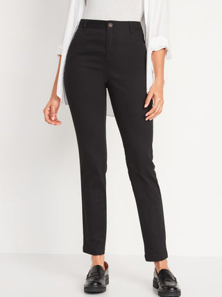 Pantalón Talle Alto con Bolsillos de Algodón