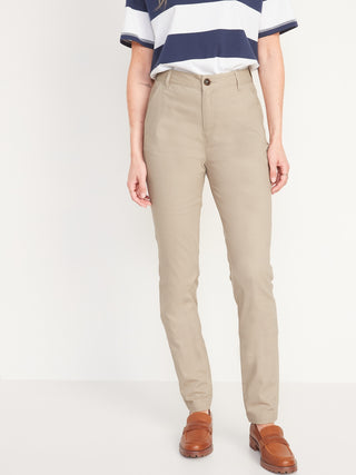 Pantalón Talle Alto con Bolsillos de Algodón