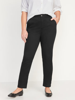 Pantalón Talle Alto con Bolsillos de Algodón