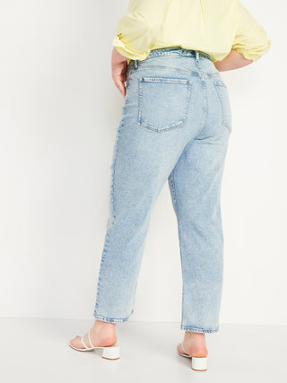 Jeans Holgado Talle Alto con Bolsillos