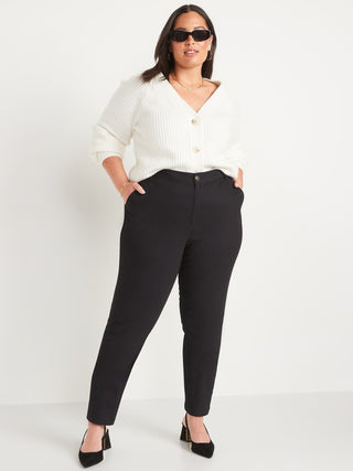 Pantalón Talle Alto con Bolsillos de Algodón