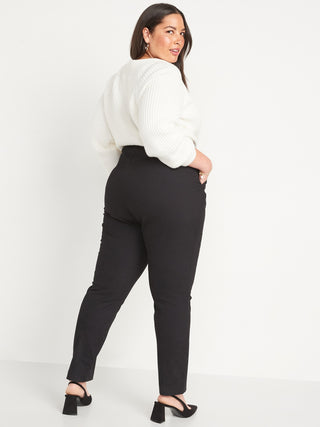 Pantalón Talle Alto con Bolsillos de Algodón