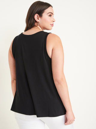 Blusa sin Mangas Cuello Redondo