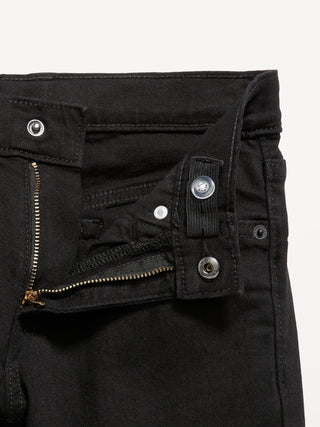 Straight-Leg Built-In Flex Black Jeans for Boys.