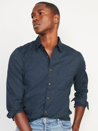 Camisa Slim Fit con Bolsilos de Algodón