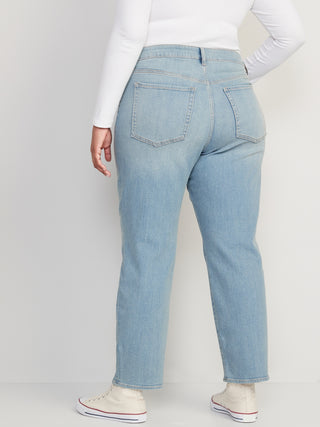 Jeans Holgados Talle Alto con Bolsillos