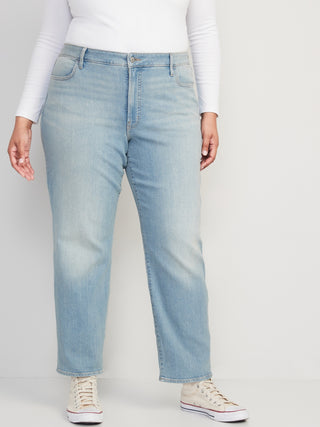 Jeans Holgados Talle Alto con Bolsillos