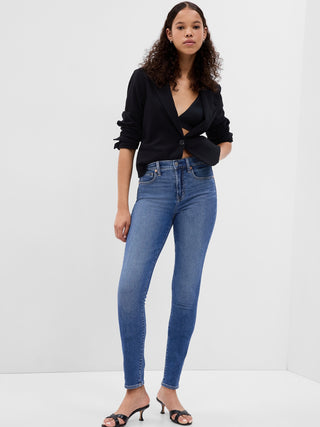 High Rise True Skinny Jeans.