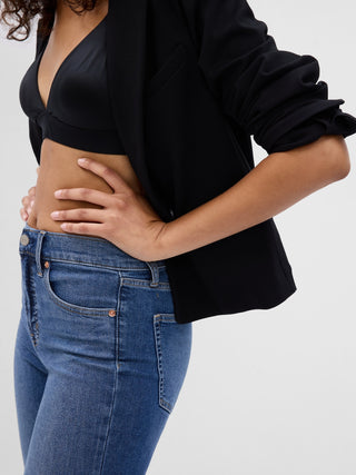 High Rise True Skinny Jeans.