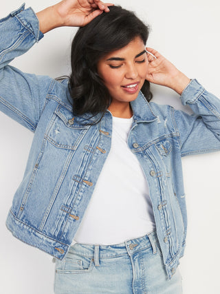 Chaqueta Denim Clásica con Efecto Lavado