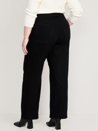 Jeans Wide Leg Talle Alto con Bolsillos