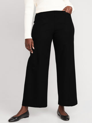 Pantalón Talle Alto con Bolsillos de Algodón