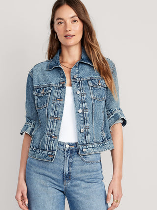 Chaqueta Denim Clásica con Efecto Lavado