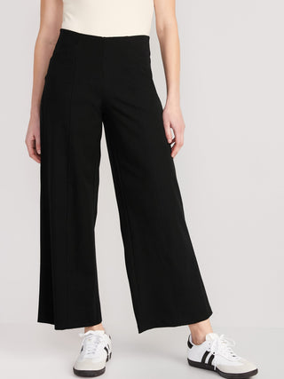 Pantalón Talle Alto con Bolsillos de Algodón