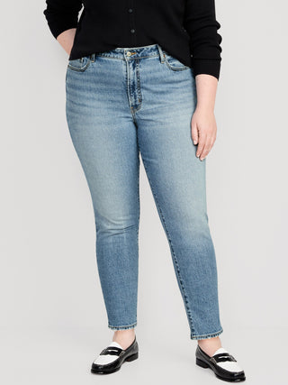 Jeans Tobillero Talle Alto con Bolsillos