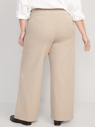 Pantalón Talle Alto con Bolsillos de Algodón