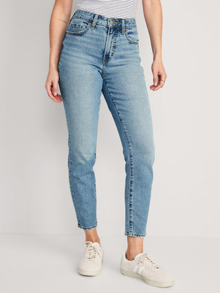 Jeans Tobillero Talle Alto con Bolsillos